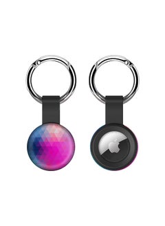 Airtag Case Metal Key Ring with Tough Case for Apple Airtag cover - Violet Prism