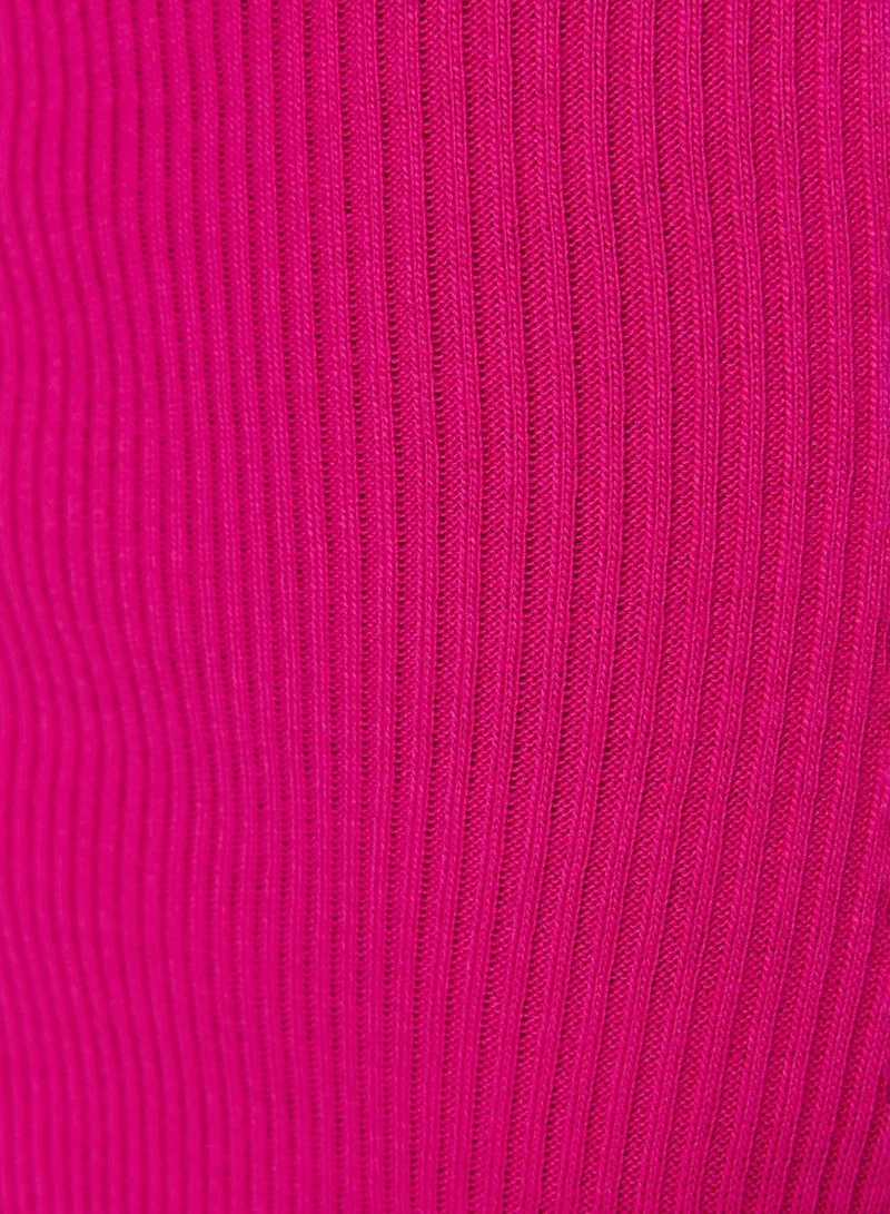 trendyol High Neck Slit Hem Dress