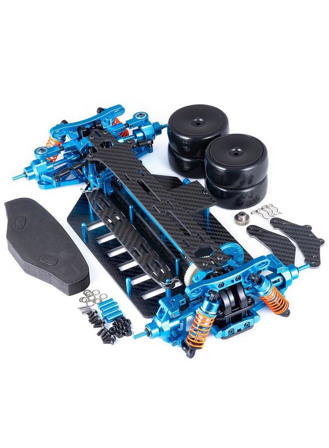 MOHERO 1/10 RC Chassis Frame Kit Metal & Carbon Fiber RC Drift Car Chassis Kit for TT02 RC Upgrade Part - Image 1