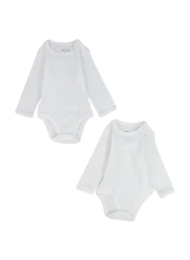 الصياد علبة من 2 - بذلة داخلية عادية بيضاء بأكمام طويلة للاطفال - Image 1