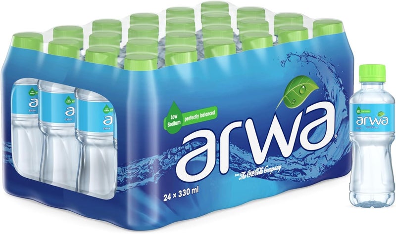 Arwa زجاجات مياه أروى منخفضة الصوديوم، 24 × 330 مل - Image 1