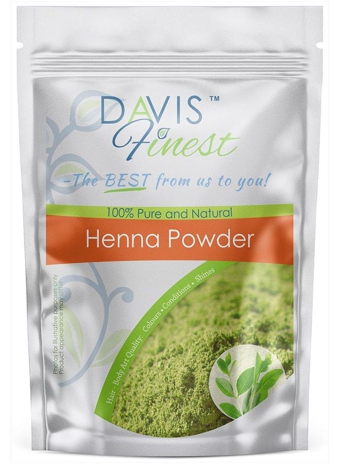 Davis Finest Henna Hair Dye Powder, Chemical-Free Hair Color for Gray Hair Coverage to Natural Copper/Reddish Brown Hair 200g  - Image 1