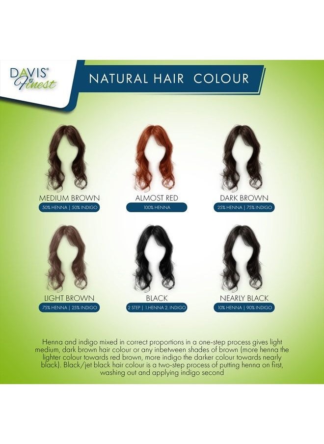 Davis Finest Henna Hair Dye Powder, Chemical-Free Hair Color for Gray Hair Coverage to Natural Copper/Reddish Brown Hair 200g  - Image 3
