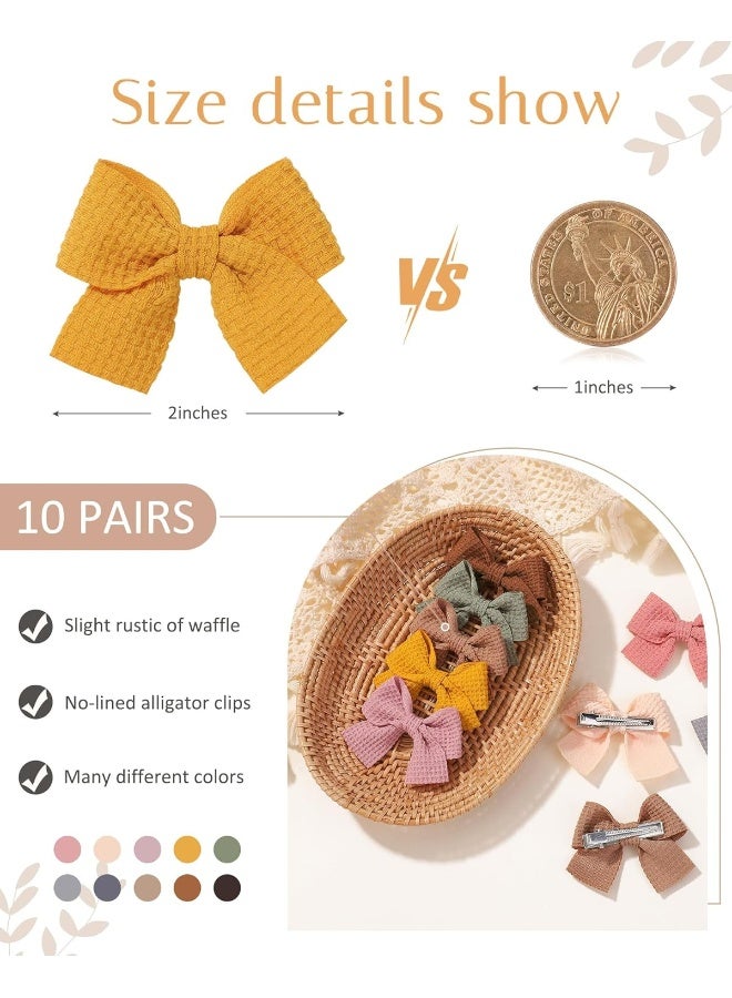 Jollybows 20pcs Baby Hair Clips Girls Bows 2" Mini Alligator Clip Toddler Pigtail Bow Fine Hair Clip - Image 2