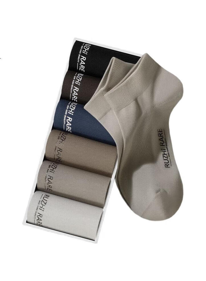 As plant Men'S Summer 100% Cotton Boat Socks With 7A Grade Antibacterial And Odor-Resistant Short Socks, Boneless, Durable, Breathable, Invisible Socks - Image 1