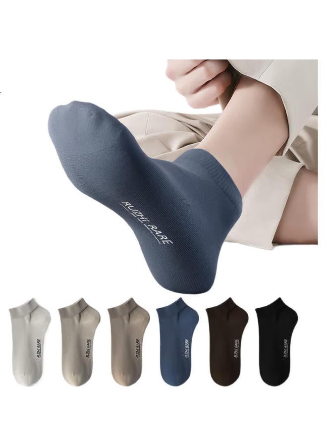 As plant Men'S Summer 100% Cotton Boat Socks With 7A Grade Antibacterial And Odor-Resistant Short Socks, Boneless, Durable, Breathable, Invisible Socks - Image 3