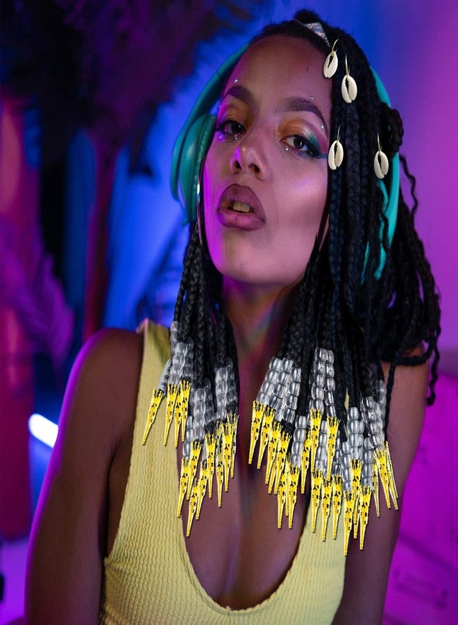 RechicGu 455 Pcs Locs Hair Jewelry Clear Beads Dreadlocks Accessories for Women Cornrow Braids Dreadlock Metal Clips Shell Pendant Charms Hair Decoration (Gold) - Image 2