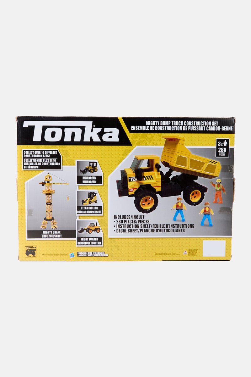 TONKA مجموعة شاحنة تفريغ قوية للبناء 280 قطعة، صفراء - Image 2