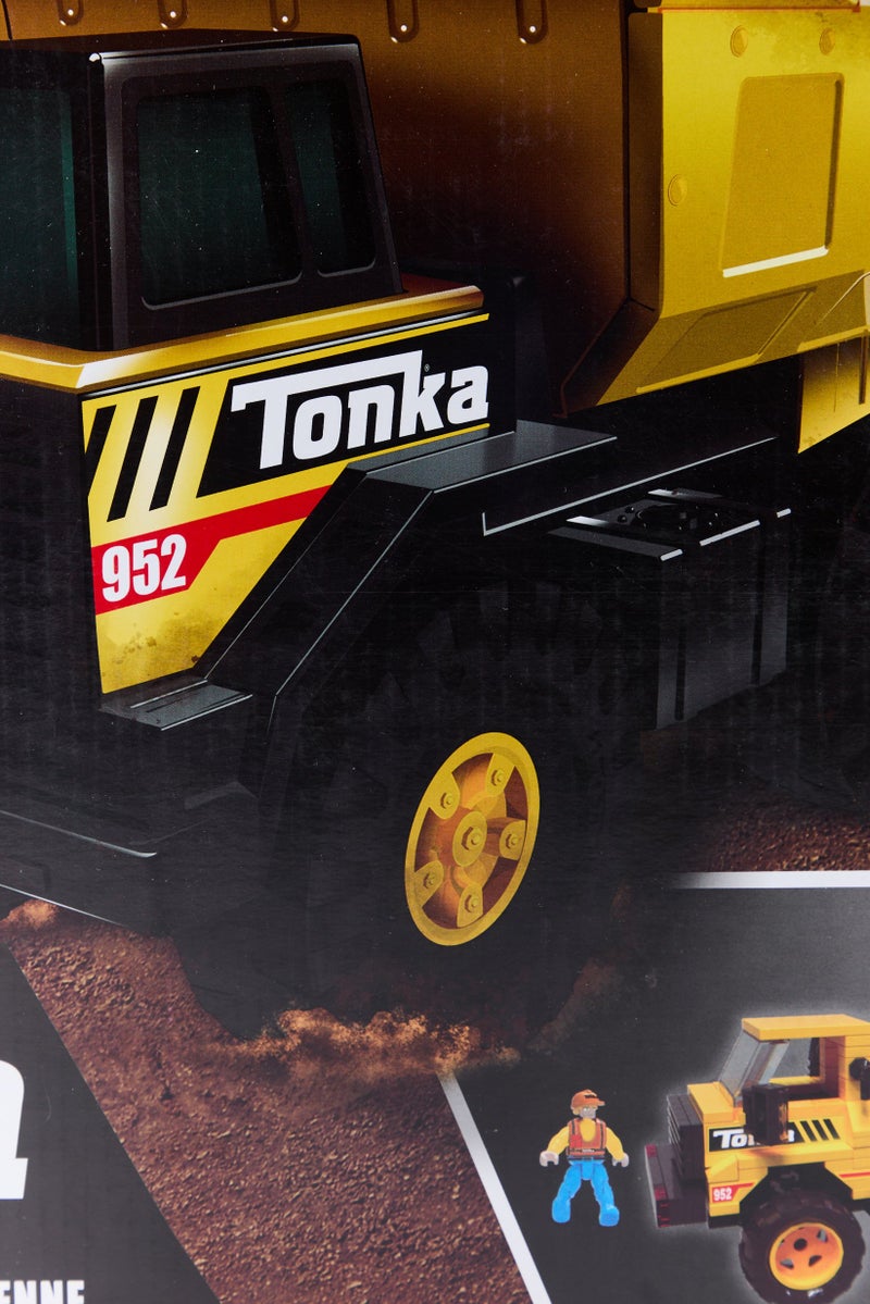 TONKA مجموعة شاحنة تفريغ قوية للبناء 280 قطعة، صفراء - Image 5