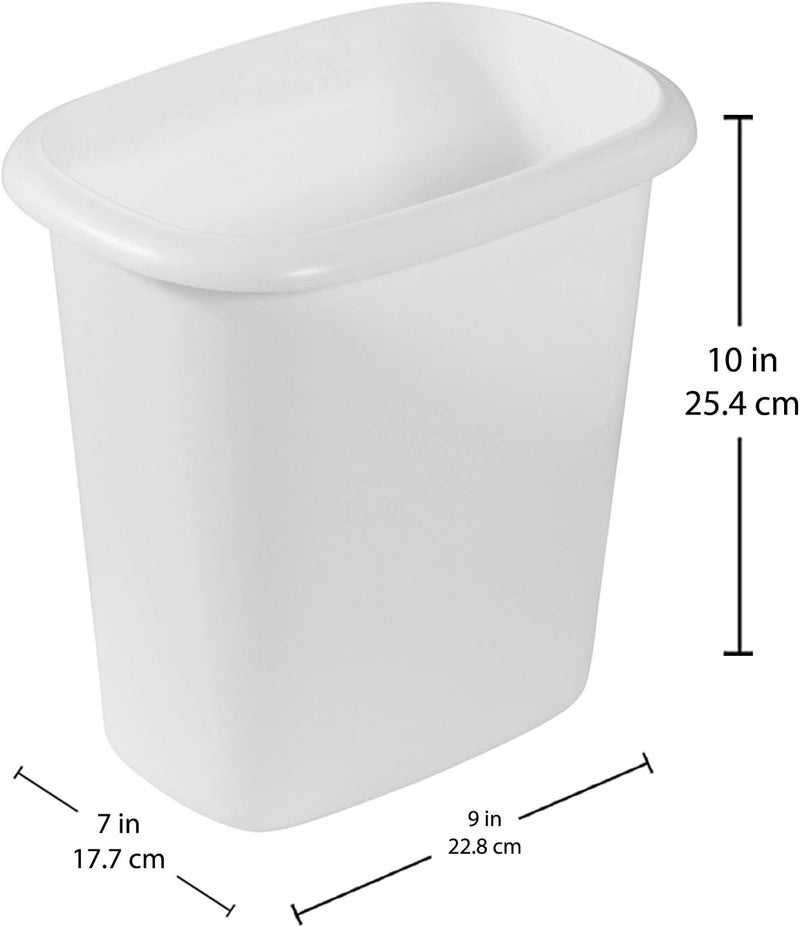 Rubbermaid Vanity Trash CanWastebasket 15Gallons6Quarts White for Under CounterKitchenOfficeBedroomBathroom - Image 3