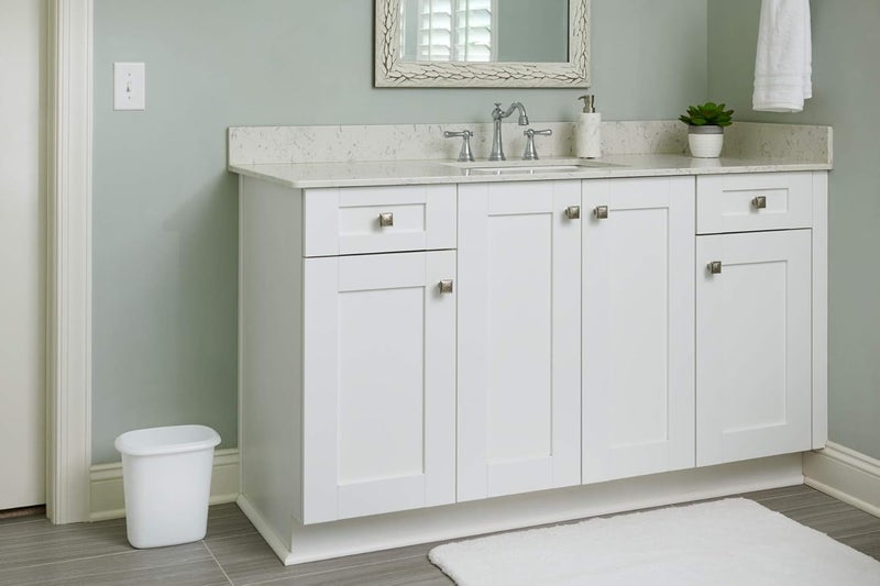 Rubbermaid Vanity Trash CanWastebasket 15Gallons6Quarts White for Under CounterKitchenOfficeBedroomBathroom - Image 4