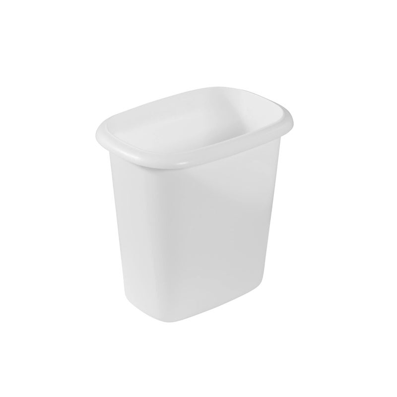 Rubbermaid Vanity Trash CanWastebasket 15Gallons6Quarts White for Under CounterKitchenOfficeBedroomBathroom - Image 1
