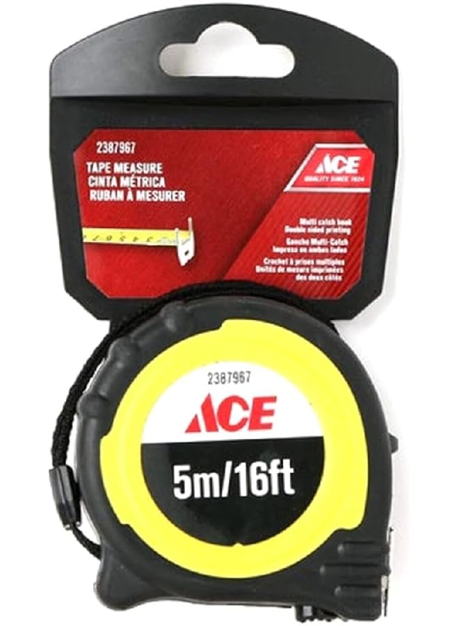 ACE Double F Measuring Tape Black And Yellow 19Mm X 5M - Image 2