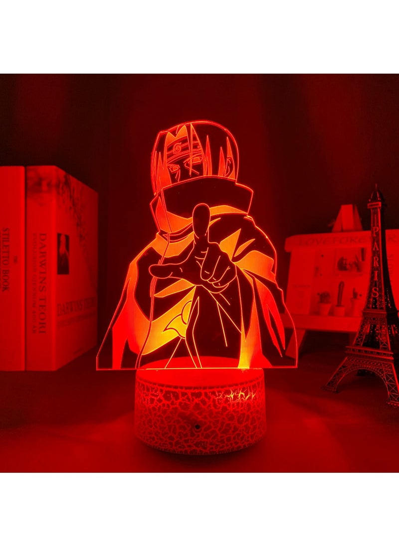 16-color 3D Night Light Naruto Shape LED Touch Remote Control Desk Lamp