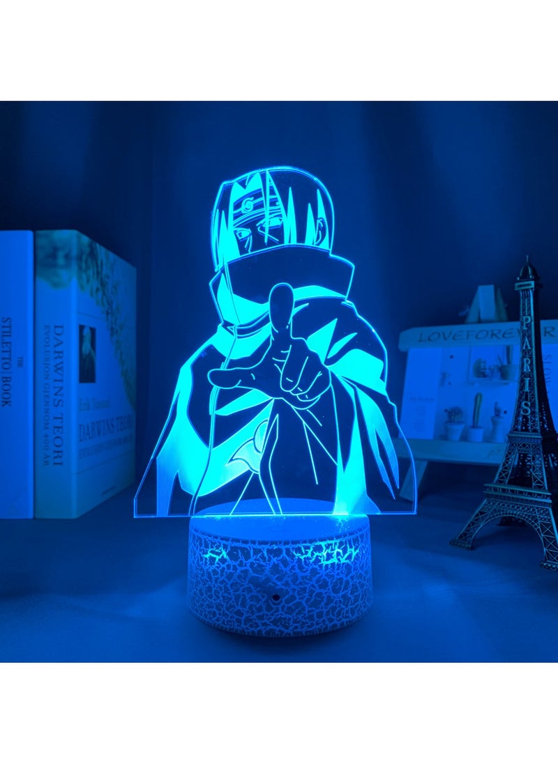 16-color 3D Night Light Naruto Shape LED Touch Remote Control Desk Lamp