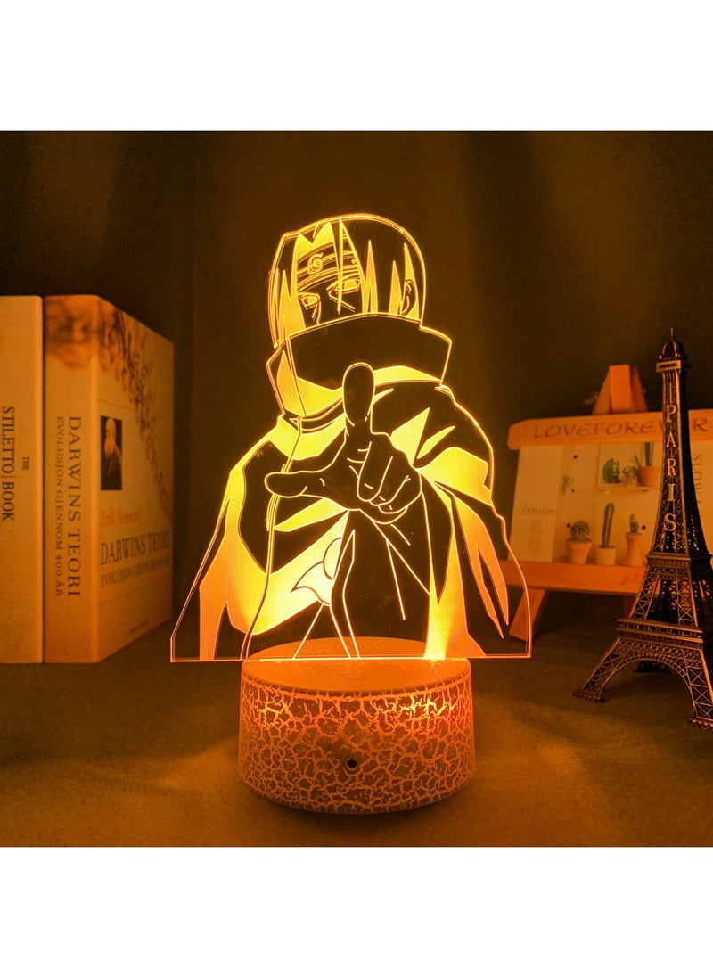 16-color 3D Night Light Naruto Shape LED Touch Remote Control Desk Lamp