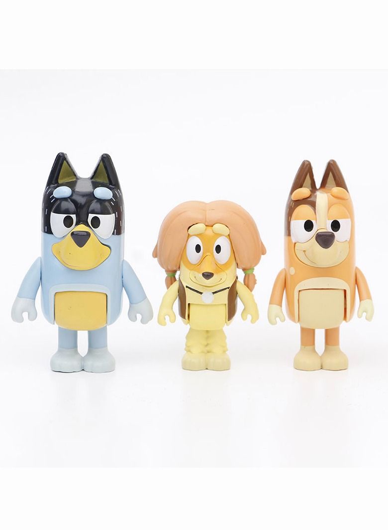 Sparklepals Bluey Family and Friends Set 8 pcs Action Figures 5-8cm - Image 3