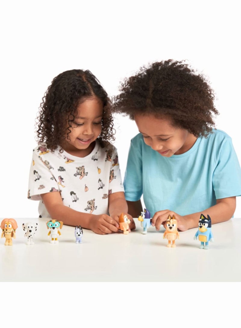 Sparklepals Bluey Family and Friends Set 8 pcs Action Figures 5-8cm - Image 4