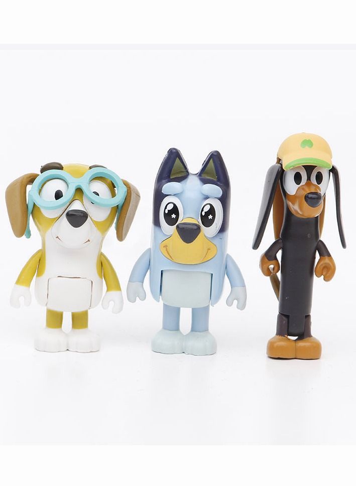 Sparklepals Bluey Family and Friends Set 8 pcs Action Figures 5-8cm - Image 2
