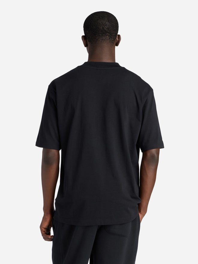 New Balance Men Black Graphic Crew Neck T-Shirt - Image 3