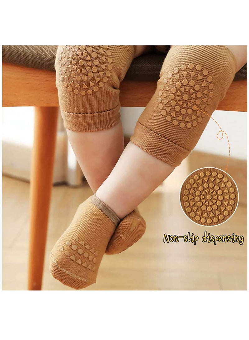 Baby Knee Pads, Anti-slip Foot Socks, Anti-Slip Baby Crawling Knee Pads, Adjustable Elastic Baby Knee Protectors Leg Warmers Elbow Pads with Eco-friendly Rubber for Toddler Infants Kids - Image 5