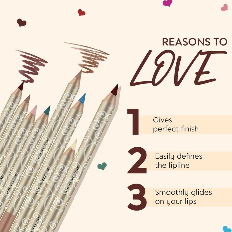 JUST GOLD Justgold 3 in 1 Long Lasting Lip Pencil Highly Pigmented Rich Texture Matte Finish One swipe Application and Travel friendly 575 - Image 4