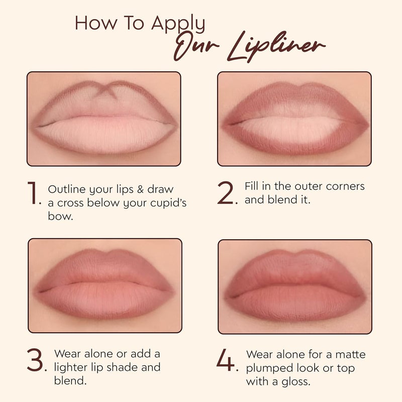 JUST GOLD Justgold 3 in 1 Long Lasting Lip Pencil Highly Pigmented Rich Texture Matte Finish One swipe Application and Travel friendly 575 - Image 5
