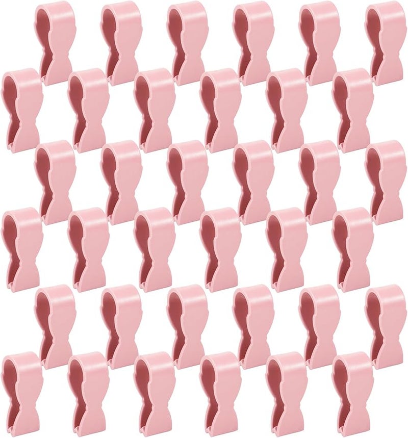 Pink Reusable Plastic Towel Clips Set Of 30 Inverted Tooth Clamps For Home - Image 2