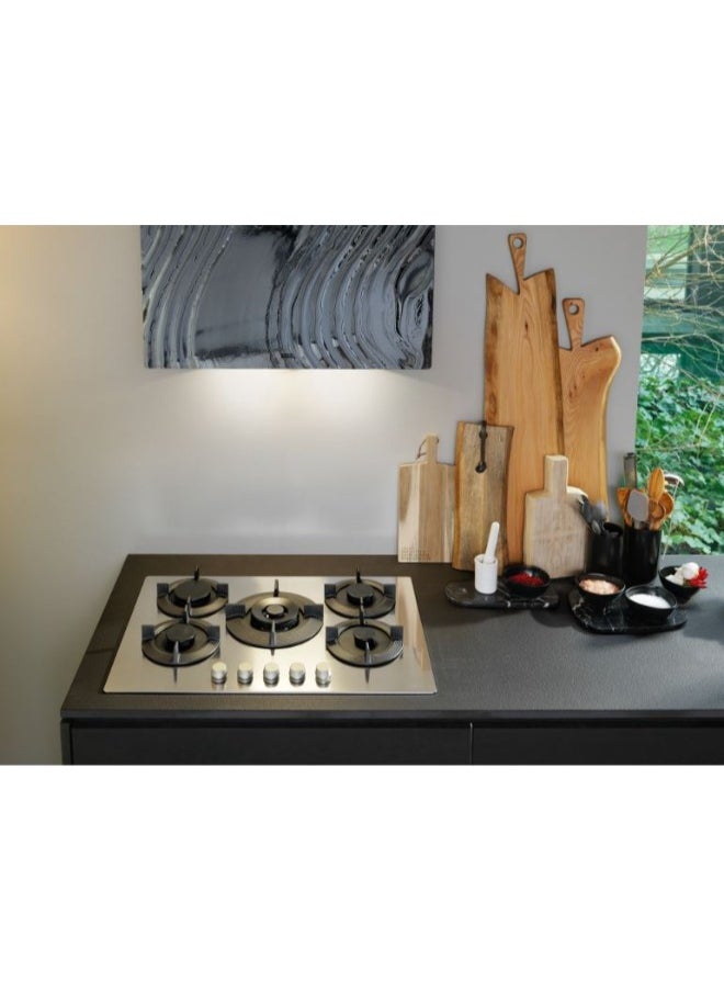 franke - FRANKE – Built In Gas Hob 5 Burners Silver – FHCR 905 4G TC HE XA C - Image 1