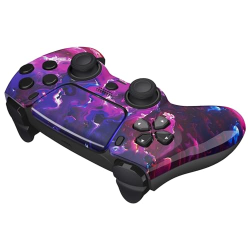 Custom Controllerzz Wireless Controller Compatible with PS5 - Multiple Designs Available (Purple Magma) - Image 4