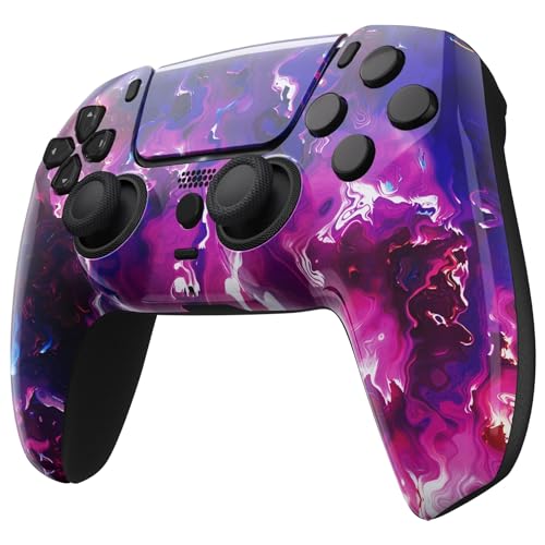 Custom Controllerzz Wireless Controller Compatible with PS5 - Multiple Designs Available (Purple Magma) - Image 3