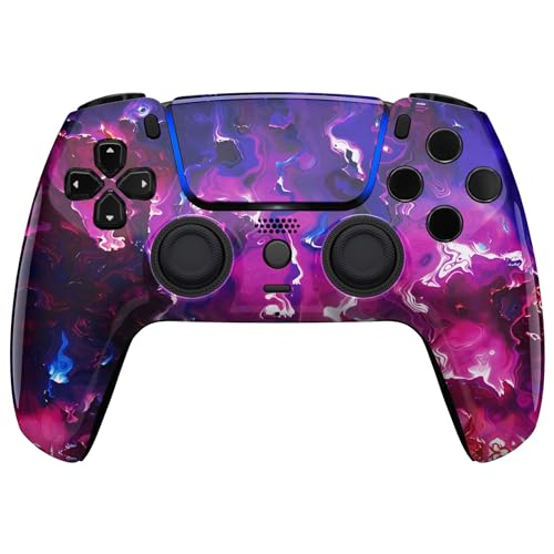 Custom Controllerzz Wireless Controller Compatible with PS5 - Multiple Designs Available (Purple Magma) - Image 1