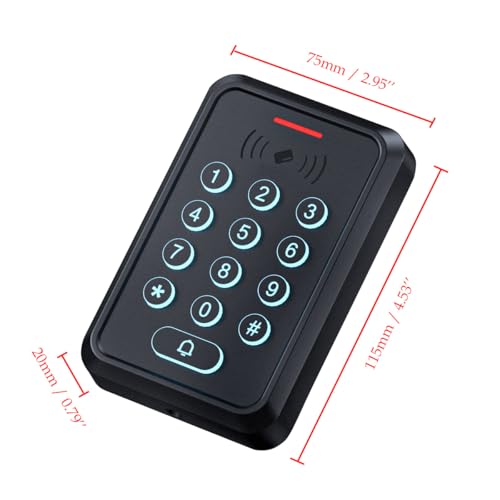 YUHANUS Smart Door Access Control System with 280KG 600lbs Magnetic Lock, WiFi & Tuya App Remote Unlock, Waterproof Keypad Reader (ID & IC Card), Power Supply, Exit Button, Doorbell & Remote Controls - Image 3