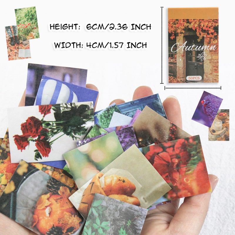 Bomichi Washi Stickers, 6 Sets 300 Pcs Aesthetic Sticker Book for DIY Journaling, Journaling Supplies for Bullet Journal Art Diary Card Craft Gifts Planner Notebook. - Image 2