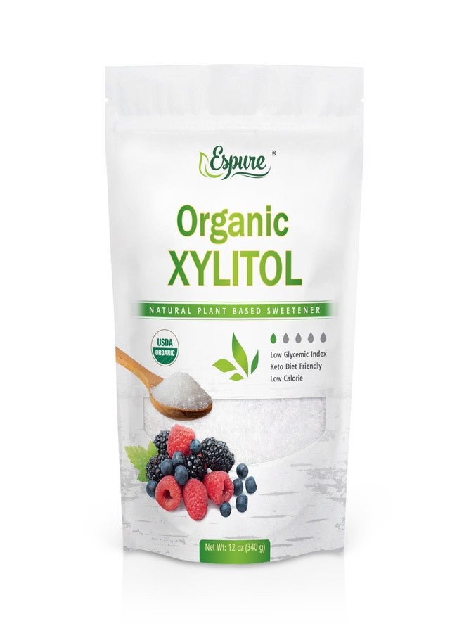 Espure Organic Xylitol - Derived from USDA Certified Organic Birch, Low Calorie, Keto, Sugar Substitute; 12 Oz - Image 1