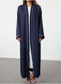 trendyol Navy Blue Piping Detailed Woven Abaya TCTSS24KF00042  - Image 4