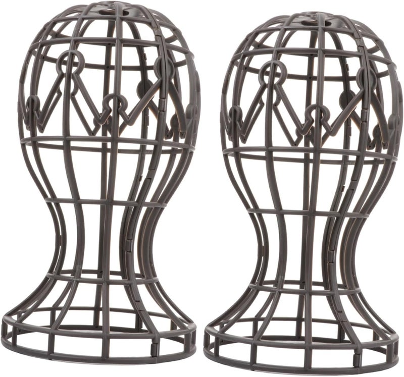 2Pcs Wig Holder Stand for Displaying Wigs and Hats Wig Head Holder for Home Salon and Travel Use Smooth Surface for Styling and Use - Image 1