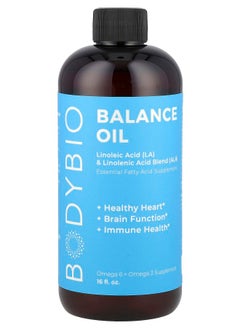 BodyBio Balance Oil Linoleic Acid (LA) & Linolenic Acid Blend (ALA) 16 fl oz (473 ml) 