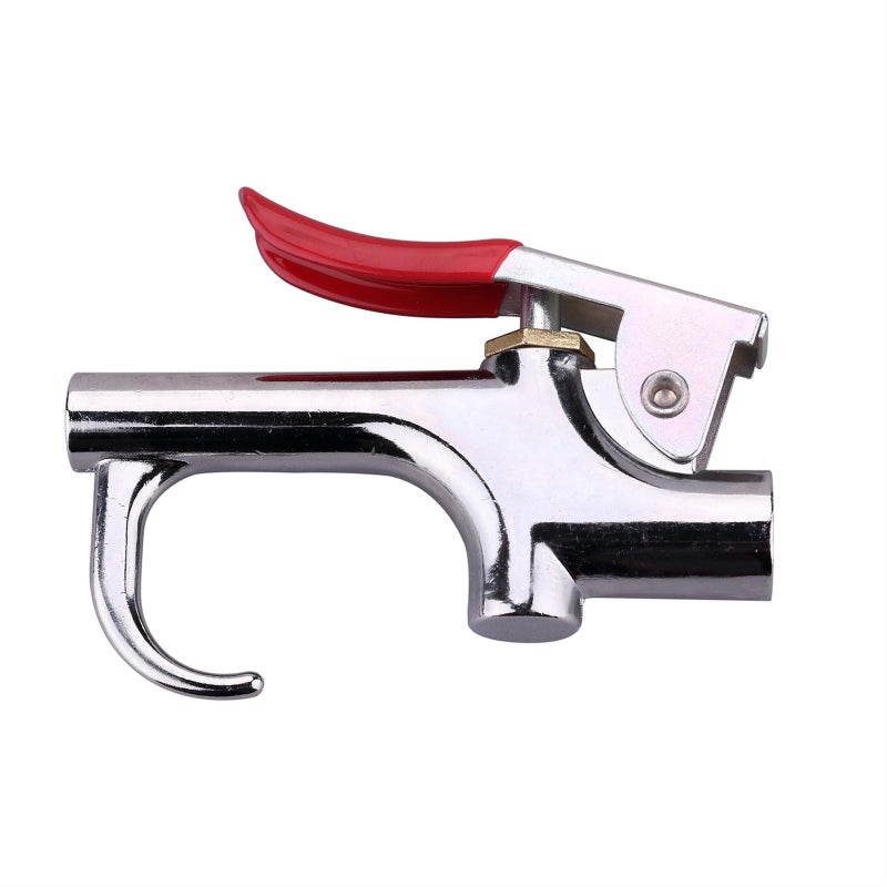 طقم ضاغط هواء، طقم أدوات هوائية مقاس 1/4 بوصة مع خرطوم نايلون ملفوف مقاس 1/4 بوصة × 25 قدمًا/مقياس ضغط الإطارات - Image 5