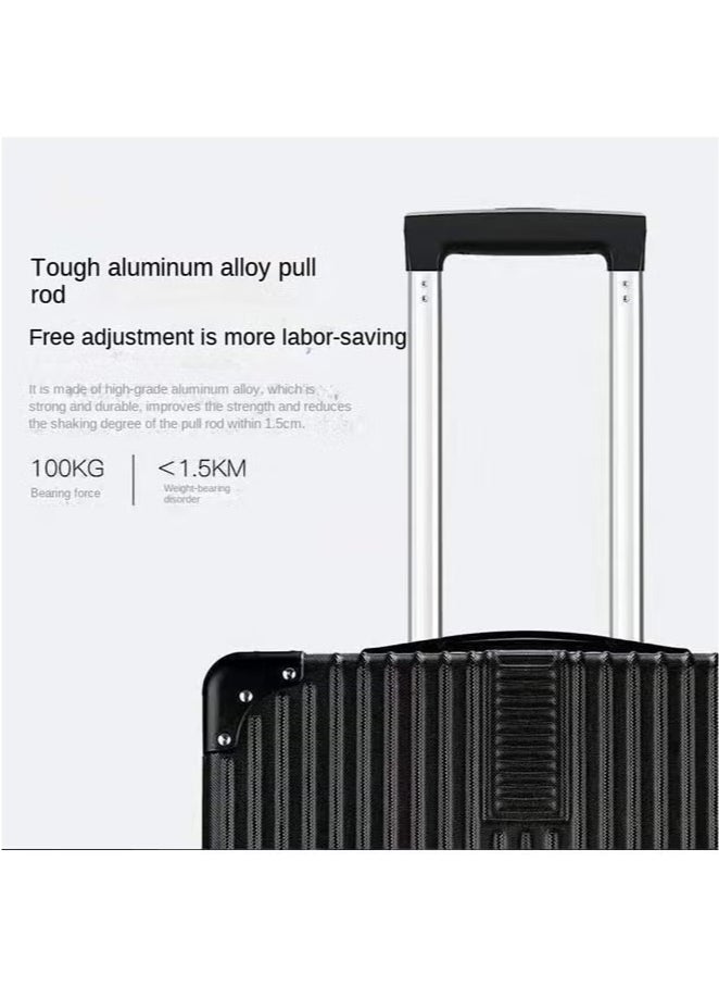 WEMART 4-piece Black Luggage Set Suitcases in Sizes 14", 20", 24", 28" Made with PC and ABS for a Durable Hardshell Equipped with Universal Wheels  - Image 5