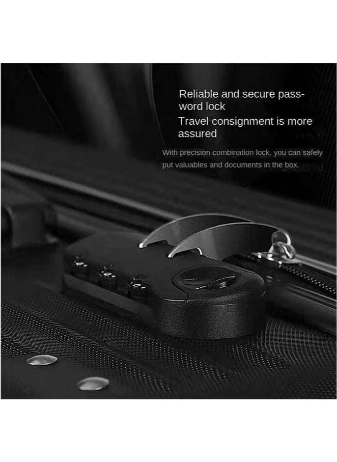 WEMART 4-piece Black Luggage Set Suitcases in Sizes 14", 20", 24", 28" Made with PC and ABS for a Durable Hardshell Equipped with Universal Wheels  - Image 2