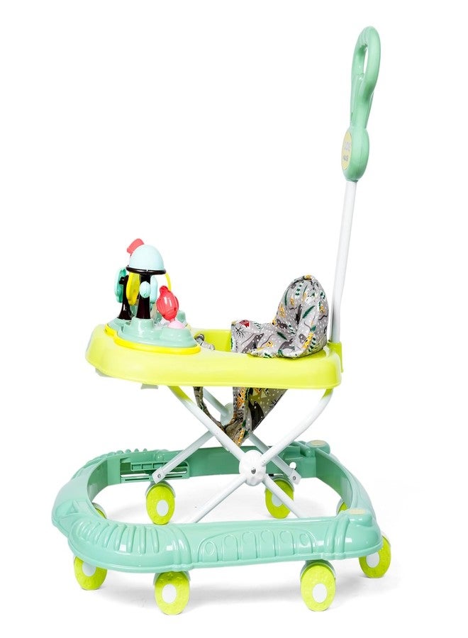 JoyRide Magical Tales Castle Baby Walker with Musical Toy Bar, Rattles, Parental Control, Cushioned Seat, Activity Toys, Height Adjustable, Foldable, 3 Colours (Green) - Image 2