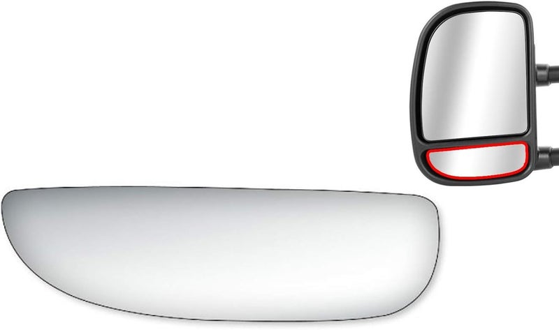 WLLW Mirror Glass Replacement for Ford E150/250/350/F250/F350/F450 Driver Side -Lower Convex - Image 2