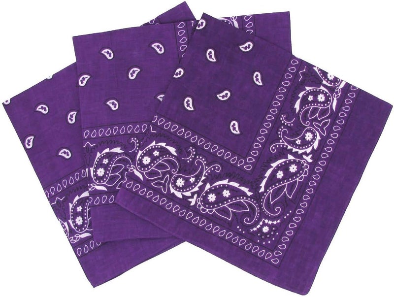 Boolavard 1s, 6s, 9s or 12 Pack Cowboy Bandanas Bandana with Original Paisley Pattern - Image 1