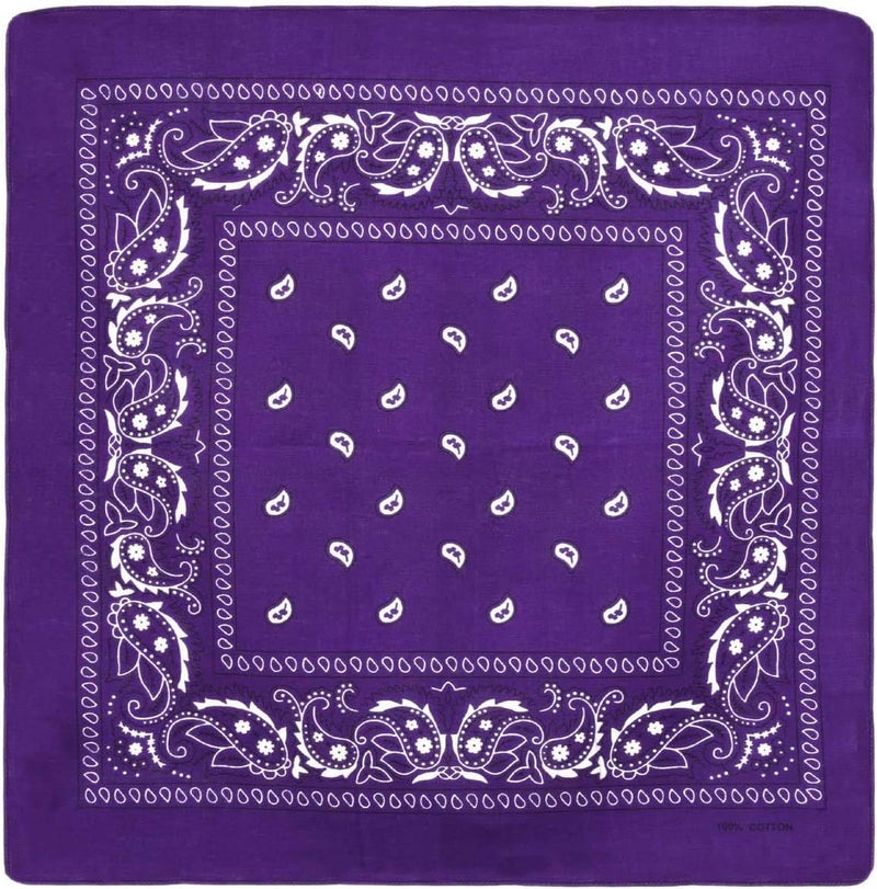 Boolavard 1s, 6s, 9s or 12 Pack Cowboy Bandanas Bandana with Original Paisley Pattern - Image 2