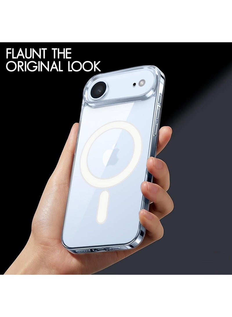 Techie iPhone 17 Air Case with MagSafe – Slim, Anti-Yellowing Transparent Back Cover with Camera Lens Protection, Magnetic Holder Wireless Charging Compatible - Clear - Image 4
