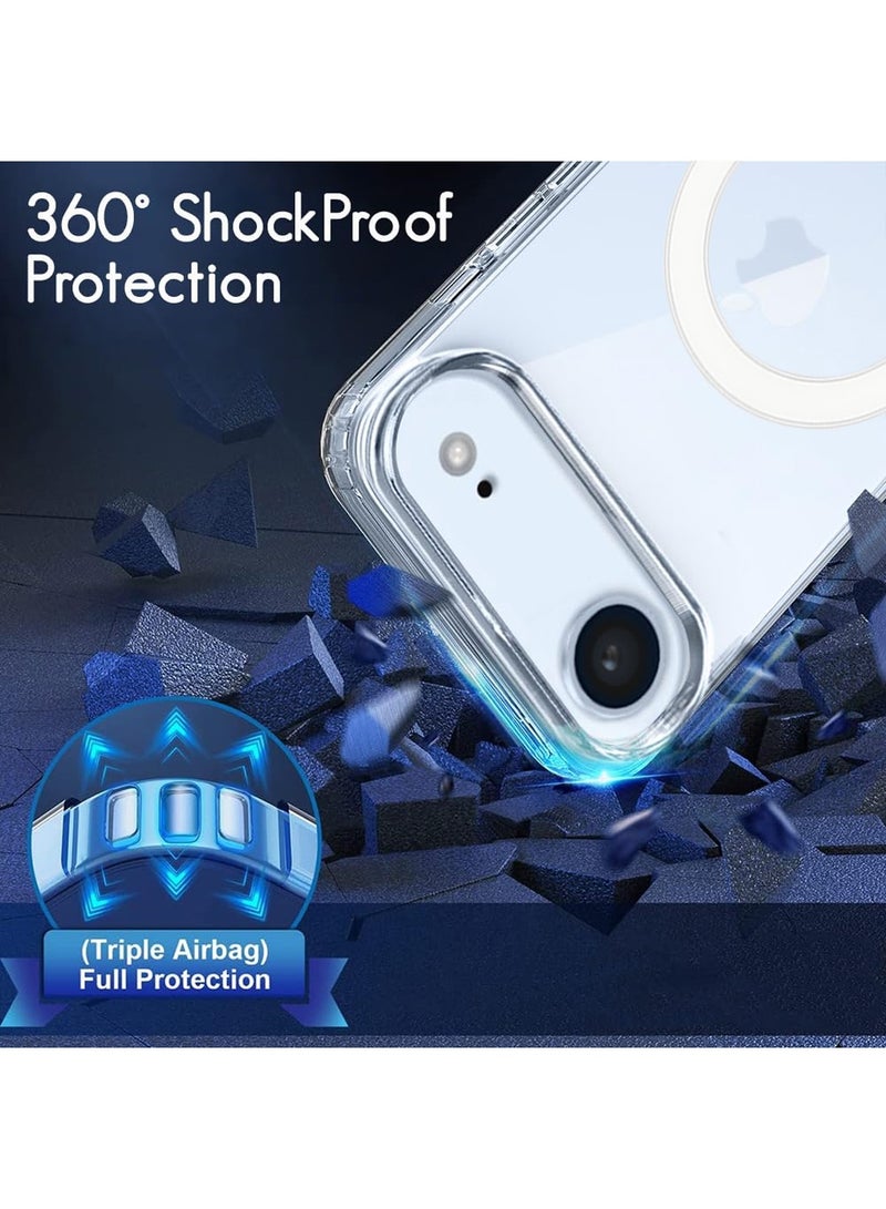 Techie iPhone 17 Air Case with MagSafe – Slim, Anti-Yellowing Transparent Back Cover with Camera Lens Protection, Magnetic Holder Wireless Charging Compatible - Clear - Image 3