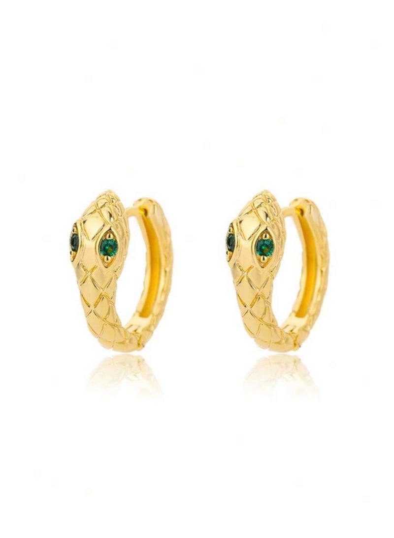 Dangle Charms Elegant & High Quality Stainless Steel Gold Plated Earrings For Women - Image 5