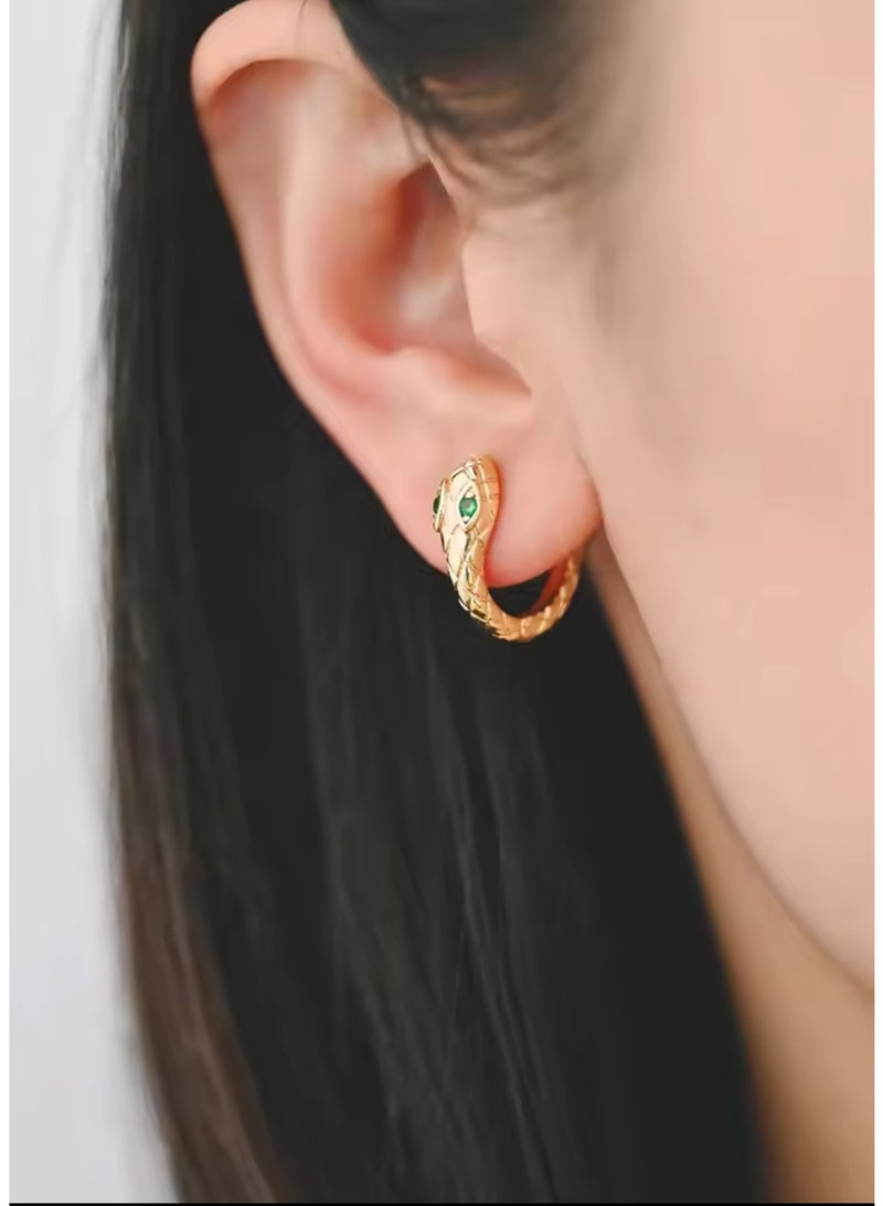 Dangle Charms Elegant & High Quality Stainless Steel Gold Plated Earrings For Women - Image 1