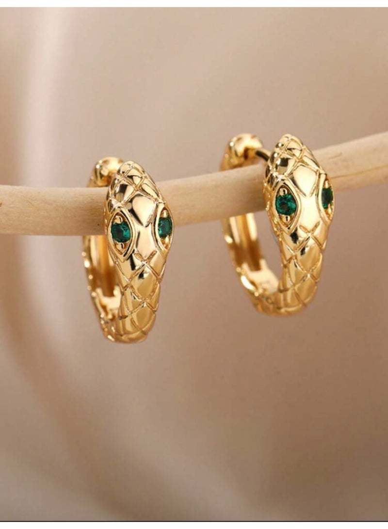 Dangle Charms Elegant & High Quality Stainless Steel Gold Plated Earrings For Women - Image 4